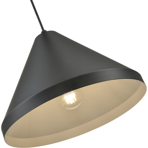 R Series 1 Light 13 inch Satin Black Outdoor Pendant
